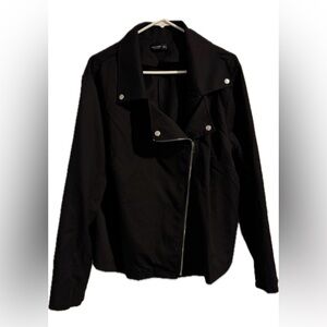 Women's Lightweight Black Moto Style Jacket 3XL